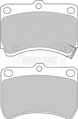 BORG & BECK Комплект тормозных колодок, дисковый тормоз BBP1553